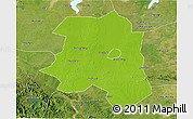 Physical 3D Map of Lu An, satellite outside