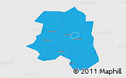 Political 3D Map of Lu An, cropped outside