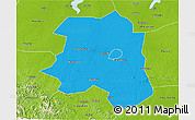 Political 3D Map of Lu An, physical outside
