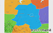 Political 3D Map of Lu An