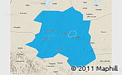 Political 3D Map of Lu An, shaded relief outside