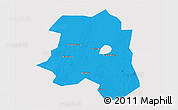 Political 3D Map of Lu An, single color outside