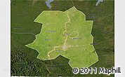 Satellite 3D Map of Lu An, darken