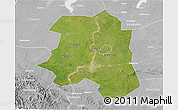 Satellite 3D Map of Lu An, lighten, desaturated