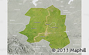 Satellite 3D Map of Lu An, lighten, semi-desaturated