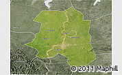 Satellite 3D Map of Lu An, semi-desaturated