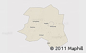 Shaded Relief 3D Map of Lu An, cropped outside