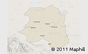 Shaded Relief 3D Map of Lu An, lighten