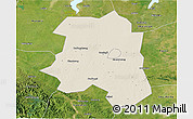 Shaded Relief 3D Map of Lu An, satellite outside