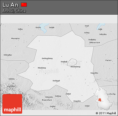 Silver Style 3D Map of Lu An