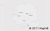 Silver Style 3D Map of Lu An, single color outside