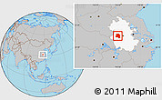 Gray Location Map of Lu An, highlighted parent region