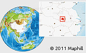 Physical Location Map of Lu An, highlighted country