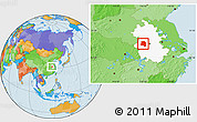 Political Location Map of Lu An, highlighted parent region