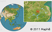 Satellite Location Map of Lu An