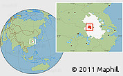 Savanna Style Location Map of Lu An, highlighted parent region