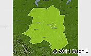 Physical Map of Lu An, darken
