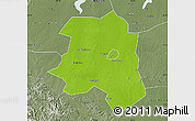 Physical Map of Lu An, semi-desaturated