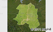 Satellite Map of Lu An, darken