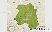 Satellite Map of Lu An, shaded relief outside