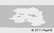 Gray Panoramic Map of Lu An, single color outside
