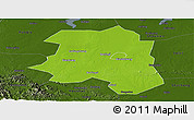 Physical Panoramic Map of Lu An, darken