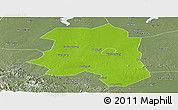 Physical Panoramic Map of Lu An, semi-desaturated