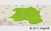 Physical Panoramic Map of Lu An, shaded relief outside