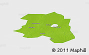 Physical Panoramic Map of Lu An, single color outside
