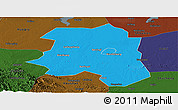 Political Panoramic Map of Lu An, darken