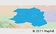 Political Panoramic Map of Lu An, lighten