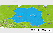 Political Panoramic Map of Lu An, physical outside