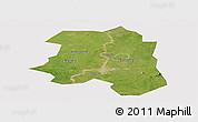 Satellite Panoramic Map of Lu An, cropped outside