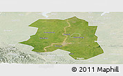 Satellite Panoramic Map of Lu An, lighten