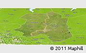Satellite Panoramic Map of Lu An, physical outside
