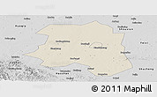 Shaded Relief Panoramic Map of Lu An, desaturated