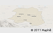 Shaded Relief Panoramic Map of Lu An, lighten