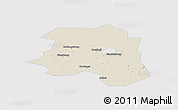 Shaded Relief Panoramic Map of Lu An, single color outside
