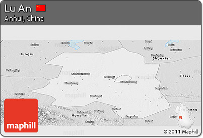Silver Style Panoramic Map of Lu An
