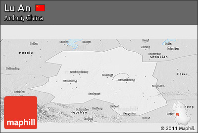 Silver Style Panoramic Map of Lu An