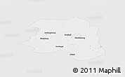 Silver Style Panoramic Map of Lu An, single color outside