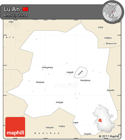 Classic Style Simple Map of Lu An