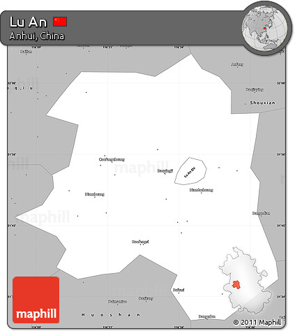 Gray Simple Map of Lu An