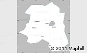 Gray Simple Map of Lu An, single color outside