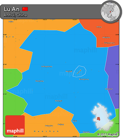 Political Simple Map of Lu An