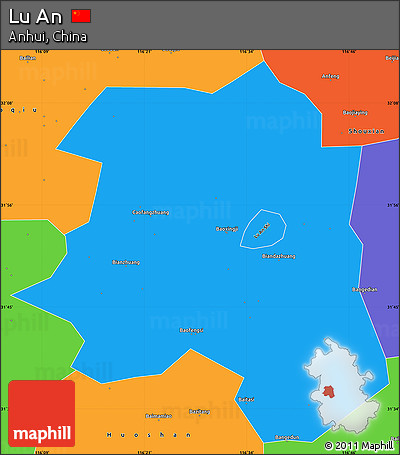 Political Simple Map of Lu An