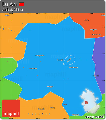Political Simple Map of Lu An