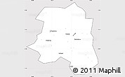 Silver Style Simple Map of Lu An, cropped outside