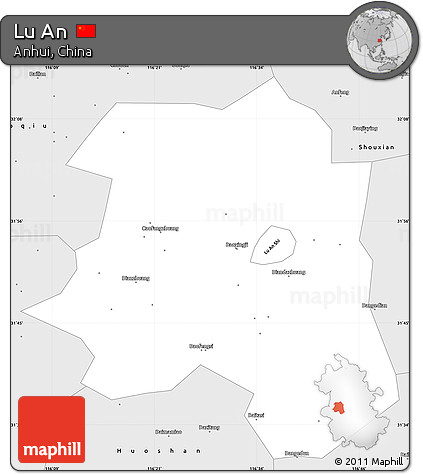 Silver Style Simple Map of Lu An