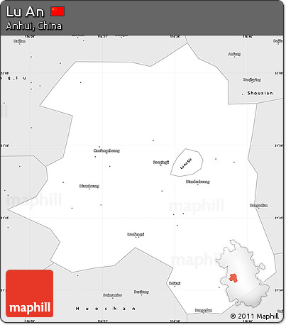 Silver Style Simple Map of Lu An